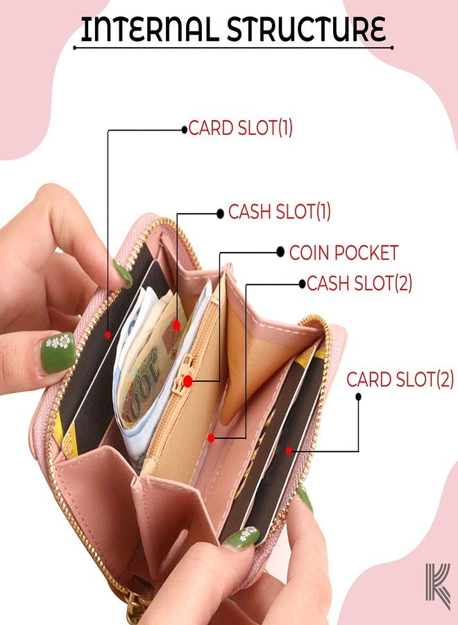 Kraptick Wallet for Women - Stylish and Compact Card Holder and Money Wallet, Money Organiser (Red) - Image 4